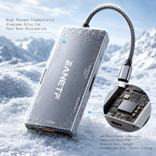 Eanetf 5-in-1 USB C Hub 10Gbps CFexpress Type C for 8K RAW