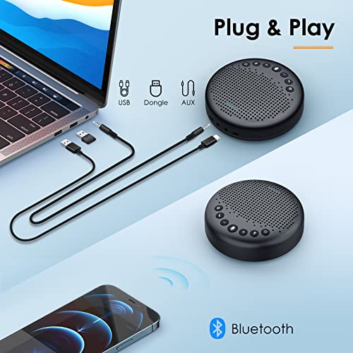 EMEET Luna Conference Speaker and Microphone, 360° Voice Pickup for 8 Users - size: Black Luna for 8