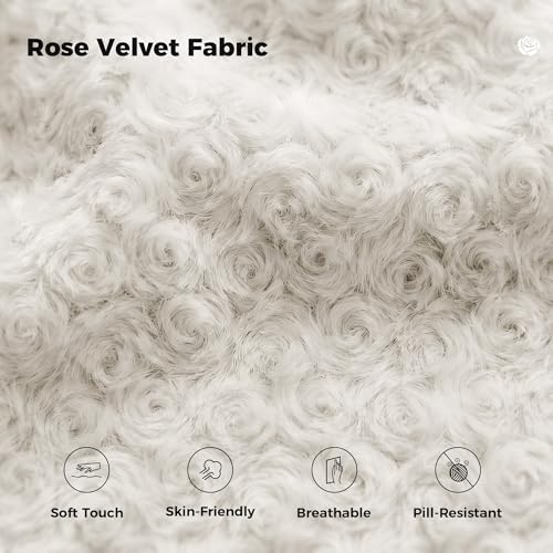 Big and Tall Office Chair, Flip Armrests for Pets & Cross Legged Sitting | Executive Ergonomic Computer Gaming Chair with Foot Rest, White Rose Velvet Wide Seat Reclining Desk Chair - color: White Rose Velvet