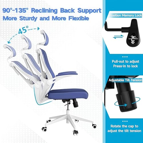 Office Chair (Blue) - color: Blue
