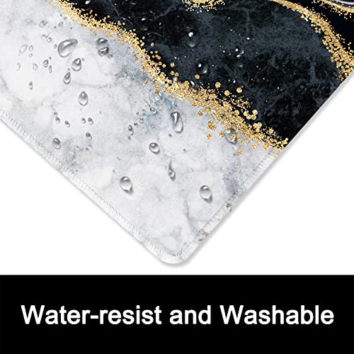 ITNRSIIET Mouse Pad with Stitched Edge Premium Textured Smooth Precise Operation Waterproof Washable Non-Slip Rubber Base Desktop Protection Mat, 10.2×8.3×0.12 inches, Abstract Art Marble - color: Pattern Abstract Art Marble