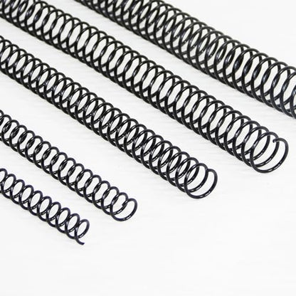 Rayson Plastic Spiral Binding Coil, Assorted Sizes (5/16", 3/8", 1/2", 5/8", 3/4") 3:1 Pitch, Black, Pack of 125 – Ideal for Business and Education - size: 5/16", 3/8", 1/2", 5/8", 3/4"