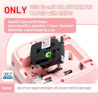 D210S Pink Label Maker Machine with-Tape, Portable Kids Label Maker - color: Pink