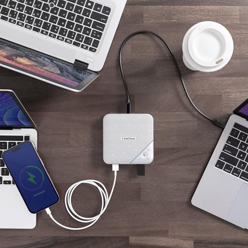 SideTrak Speakerphone Hub | Portable Audio Docking Station with 360° Sound Input and Smart Noise Cancellation | Conference Speaker and Microphone | Office Speaker and Speakerphone for Laptop
