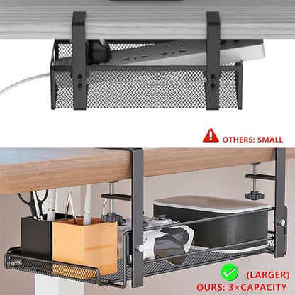Cable Management Under Desk Storage Computer Cable Management - size: Medium