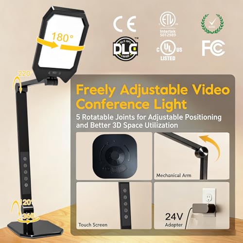 NS LED Desk Lamp with Clamp, Flicker-Free Dimmable Table Light with 3 Color Modes, Memory & Timer Function, Adjustable Swing Arm Clip-On Lamp for Home Office, Reading, Study.Batteries not Included.