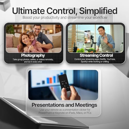 TNP iPad Remote Control, Bluetooth Media Remote for iPhone with Trackpad