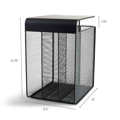 Safco Onyx Hanging Desktop Organizer with 3 Vertical Trays, Under-Desk Storage - style: Three Vertical