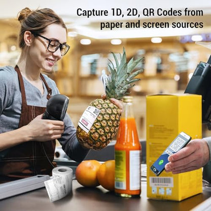 Tera Barcode Scanner Desktop Omnidirectional: 2D USB Adjustable Head 9000 | 360° Scan, Handsfree, Plug & Play, Read 1D 2D QR Screen Paper Codes, Continuous Sensor Modes, Inventory Retail Payment School