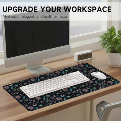 AUPET Leather Large Mouse Pad Desk Blotters – 35 x 17in Cute Desk Mat with PU Surface, Non-Slip Desk Pad Protector,Waterproof Desk Writing Pad for Office Home (Mystical Cosmic) - color: Mystical Cosmic