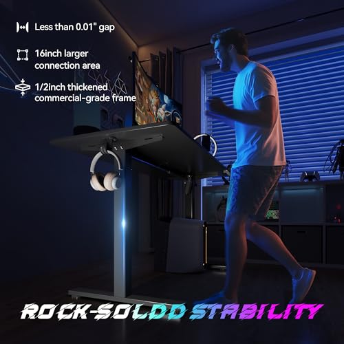 48 x 24 Inch Electric Standing Desk, 3 Memory Presets, Black - color: Black, size: 48*24