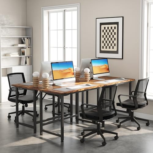 COTUBLR Small Desk, 24 Inch Small Computer Desk for Spaces, Compact Tiny Mini Simple Desk Table for Bedroom Home Office Writing Work Study Kids Student Teacher, Bonus Mousepad, Rustic Brown - color: Rustic Brown