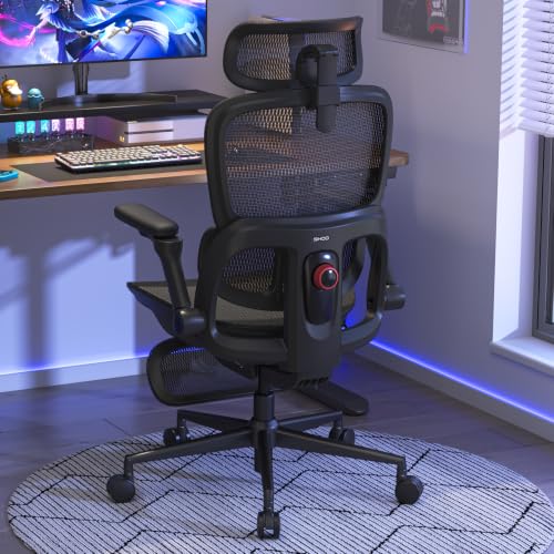 SIHOO B300 Pro Ergonomic Office Chair with Footrest, 4D Lumbar Support - color: Dark Black