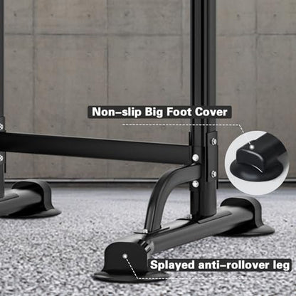 soges Power Tower Pull Up Bar Station, Free Standing Pull Up Rack Dip Station for Home Gym, Height Adjustable Home Strength Training Fitness Workout Equipment - color: Black