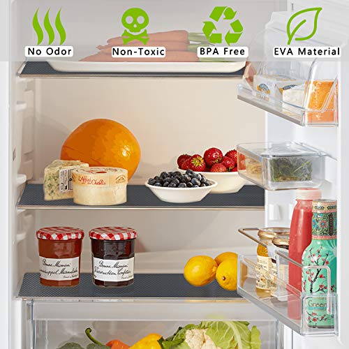 Shelf Liner Kitchen Cabinet Drawer Mats, 11.8"W x 78.7"L Non Adhesive Grey | Drawer Liners Cabinets Drawer Mat EVA Waterproof Protective Pad for Pantry Closet, Cupboard, Refrigerator - color: Dots Pattern Grey, size: 11.8"W x 78.7"L
