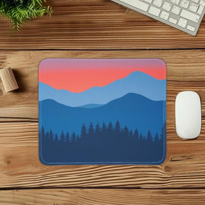 Mouse Pad for Desk with Stitched Edge, Premium Cute Washable Mouse Pads. Computer Mousepad with Non-Slip Rubber Base, Mousepads for Laptop, 9.25x7.75x0.12 inch (Mountain Hush) - color: Mountain Hush