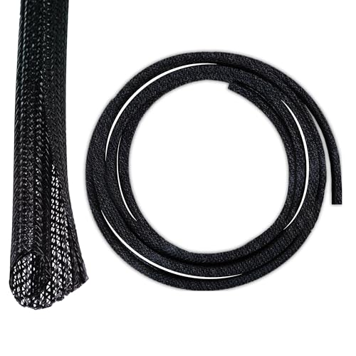 SunGrow Pet Cord Protector, 1/2 Inch Wire Loom Tubing Cable Sleeve, Dog, Cat, Ferret Wire Split Sleeve, Cable Protector Tubing, Restricts Chewing, Polyester Cable Management Sleeve, 10 Feet