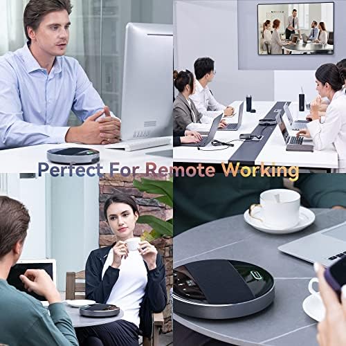 Tenveo 3X Optical Zoom 1080P 60FPS PTZ Conference System with 114° Wide-Angle Lens and MagiCall Bluetooth Speakerphone, Video Output via USB 3.0/HDMI/RS485/RS232, Ideal for Large Meetings - size: 3X Zoom/USB3.0/HDMI/MagiCall
