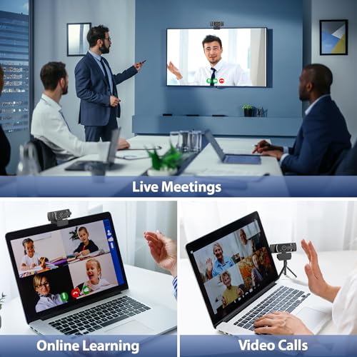 4K Webcam with Microphone for PC & Streaming Computer Camera