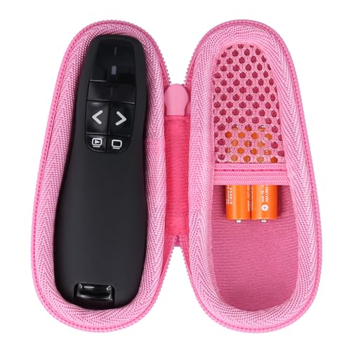 co2CREA Hard Case for Logitech Presenter R400 Clicker Pointer, Pink | Presentation Remote Compatibility, Wireless Presenter Storage, Clicker Organization, Pointer Protection - color: Pink Case, size: for R400 Clicker