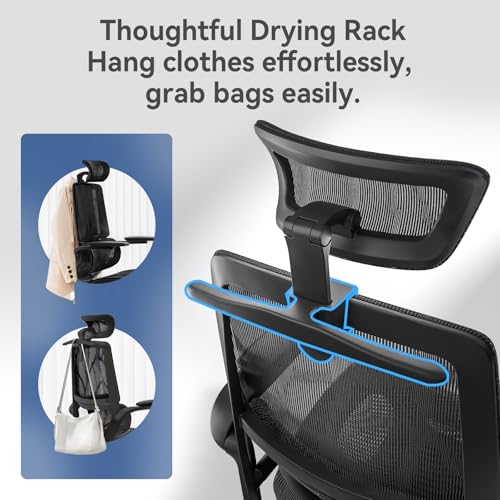 SIHOO M59AS Ergonomic Office Chair, Adaptive Lumbar Support, 2 Packs, Black - color: Black, size: Pack of 2