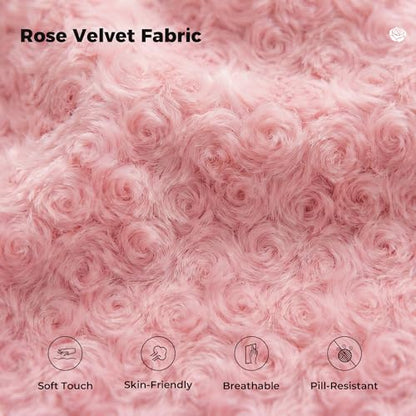 Big and Tall Office Chair, Flip Armrests for Pets & Cross Legged Sitting | Executive Ergonomic Computer Gaming Chair with Foot Rest, Rose Velvet Pink Wide Seat Reclining Desk Chair - color: Pink Rose Velvet