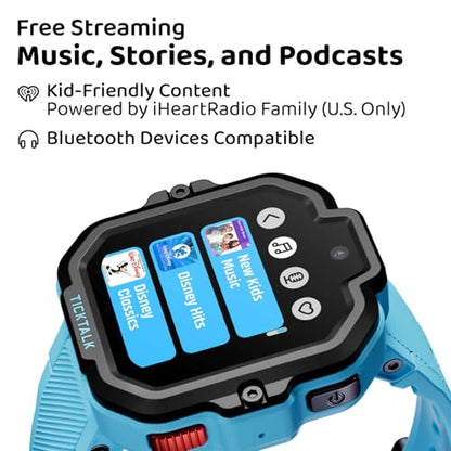 TickTalk5 Kids Smart Watch with GPS Tracker, Calls, Texts and SOS Ages 3-12 | Kids Smartwatch with HD Calling, SMS, GPS Tracking, Parental Controls, Music & Wellness