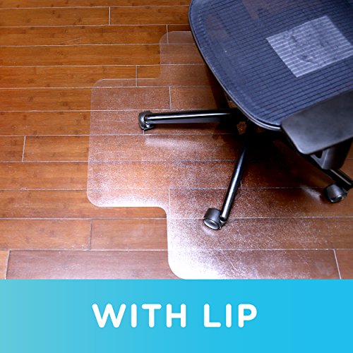 Dimex Clear Office Chair Mat for Hard Floors – 46" x 60" Rectangle Vinyl Floor Protector for Wood, Tile, Vinyl & Laminate, Smooth Glide - size: 46" X 60"