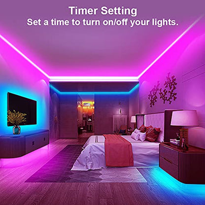 maylit 6 PCS RGB Under Cabinet Lights with App and Remote Control - size: 9.8FT without Motion Sensor