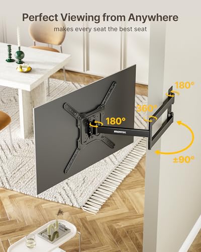 monTEK 29 Inch Long Arm TV Wall Mount for 23-65 Inch TVs | Long Extension TV Mount, Swivel&Tilt&Leveling, Full Motion Wall Mount TV Bracket, Max VESA 400 x 400mm, Up to 77 lbs - size: 23"-65" TV / 29" Long Arm