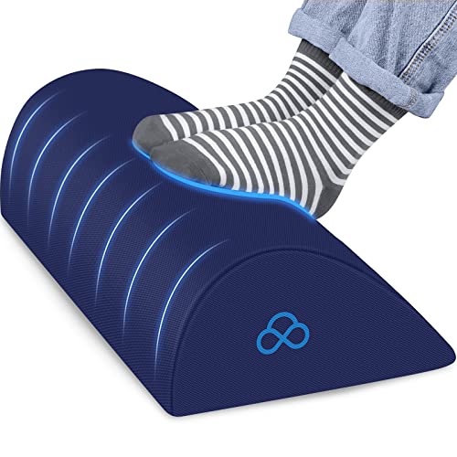 Foot Rest Ergonomic Pillow for Under Desk at Work, Anti-Fatigue, Blue/Large - color: Blue, size: Standard-17 Inch