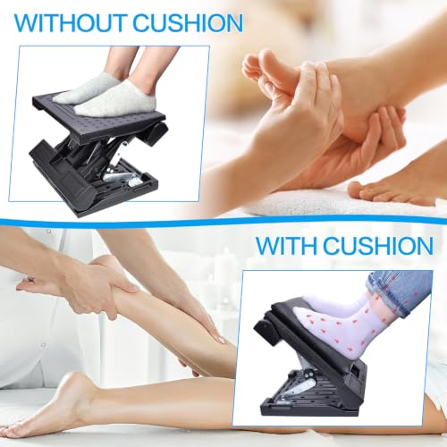 Adjustable Foot Rest Under Desk for Office,Home, Gaming & Study - color: Black, size: Large