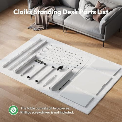 63 x 28 Inch Electric Standing Desk, 3 Memory Presets, White - color: White, size: 63*28