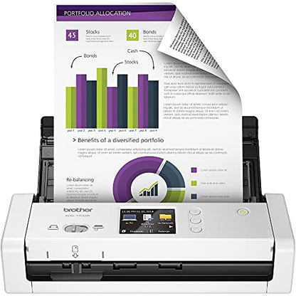 Brother Wireless Document Scanner, ADS-1700W, Fast Scan Speeds, Easy-to-Use, Ideal for Home, Home Office or On-the-Go Professionals (ADS1700W), white - style: Old Model: AD1700W