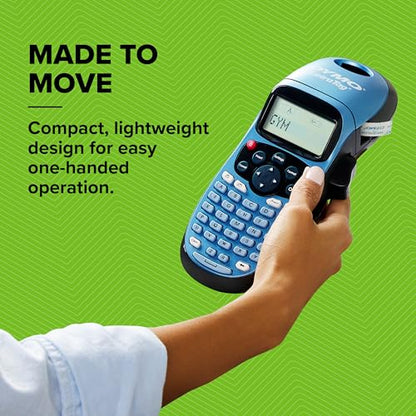 Dymo LetraTag LT-100H Label Maker Starter Kit | Handheld Label Maker Machine | with Paper & Clear Plastic Label Tape | Ideal for Office or Home