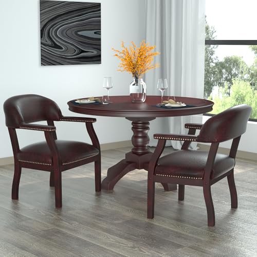 Boss Captain’s Chair In Burgundy Vinyl