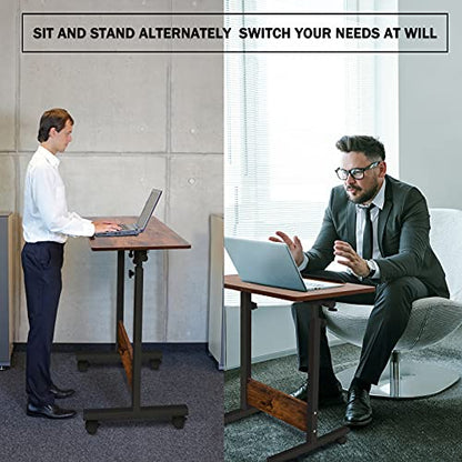 KOUPA Height Adjustable Flip Standing Desk with Wheels,24Inch - size: 16x24IN
