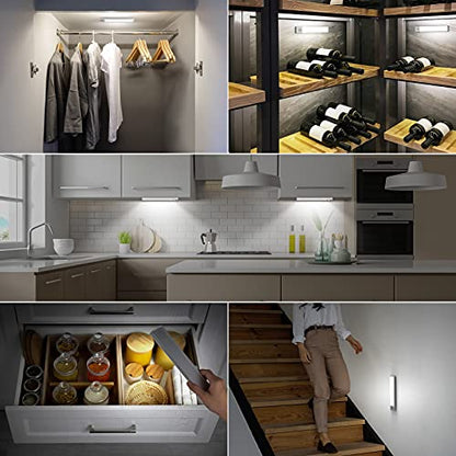 BLS 36 LED Closet Light Battery Powered, Super Bright Under Cabinet Lighting, Motion Sensor Indoor, Wireless, 1500mAh Rechargeable, 120 Days Run Time - color: 5500K Daylight White-8.9 inches-1 Pack