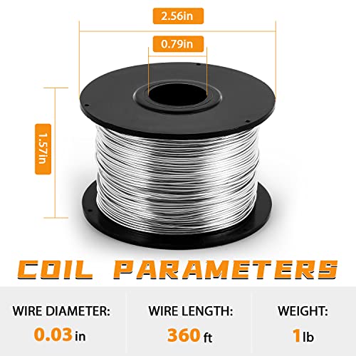 5pcs Rebar Tie Wire, 1/32" Diameter, 40" Length | high quality galvanized steel 40 "(110m) length, 1/32" (0.8mm) diameter