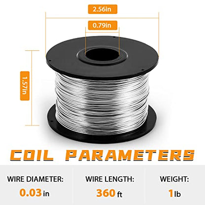 5pcs Rebar Tie Wire, 1/32" Diameter, 40" Length | high quality galvanized steel 40 "(110m) length, 1/32" (0.8mm) diameter