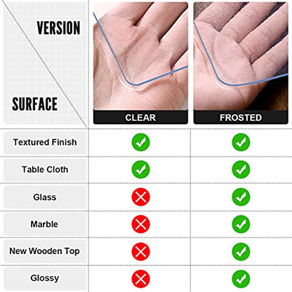 Royhom Clear Table Protector 24 x 48 Inch, 2mm Plastic Table Cover - color: Clear 2mm, size: 24" x 48" (Rectangular)