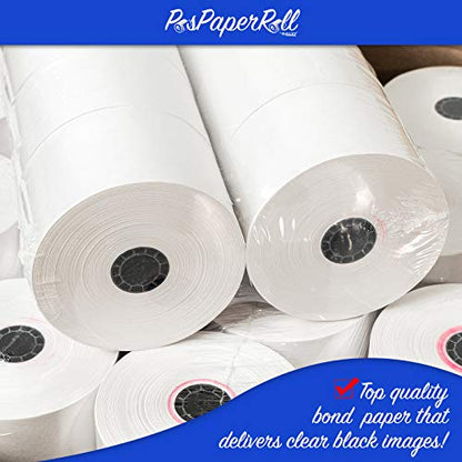 44mm (1-3/4") x 150' BOND Cash Register/Calculator Receipt Paper - 40 Rolls