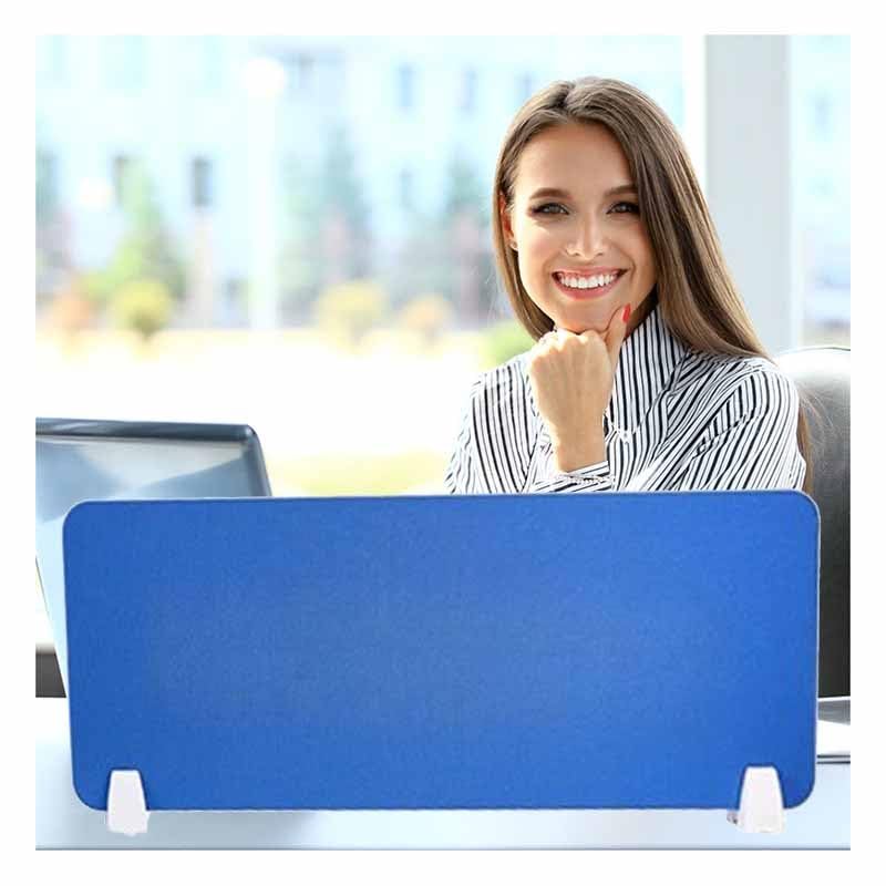 Removable Desk Dividers with 2 Clips Privacy Screens for Classrooms Ideal Teachers Office Cubicle Partitions Enhance Focus & Productivity - color: Blau (1), size: 100x30cm