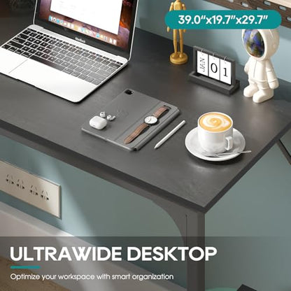 BestOffice Computer Desk,Home Office Desk, Modern Simple Style for Home Office Study Writing (Black, 39 Inch) - color: Black, size: 39 Inch