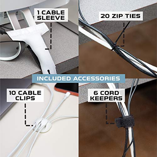 Iron Forge Cable Cable Management Box, 2 Pack - White, Hook & Loop Keepers - color: White