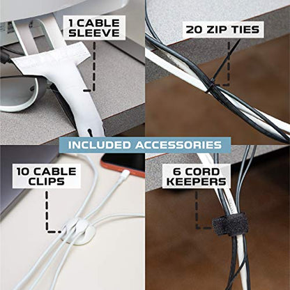 Iron Forge Cable Cable Management Box, 2 Pack - White, Hook & Loop Keepers - color: White