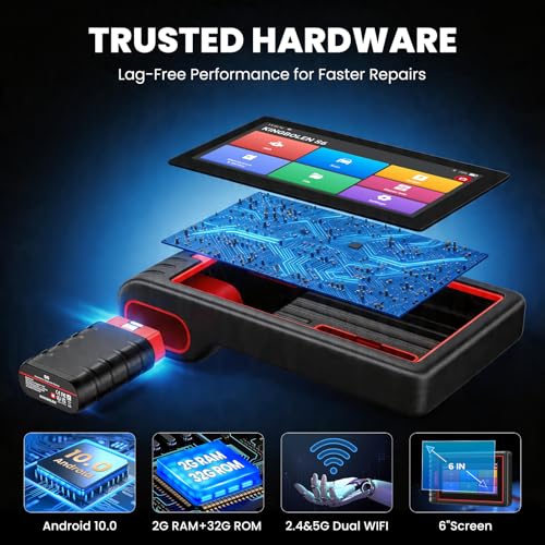 KINGBOLEN S6 OBD2 Scanner 2026 Bluetooth Scan Tool, 28 Reset, All System Car Diagnostic Scanner, CAN FD/FCA/Renault SGW, Lifetime Update No Subscription