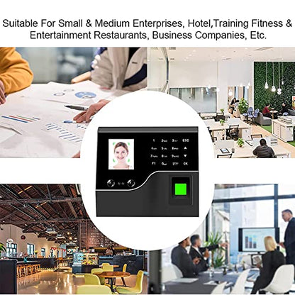 Time Clocks for Small Business,Clock in and Out Machine for Employees,Work Attendance Machine with Face Recognition,Fingerprint Scan,ID Card,for Employee Small Business