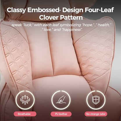 GTPLAYER Big and Tall Gaming Chair 400lbs Heavy Duty Office Chair with Foot Rest & Ergonomic Pocket Spring Lumbar Support, High Back 3D Saddle Shaped Cushion for Back Pain Relief, Pink - color: Pink