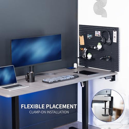 VIVO Black Clamp-on 30 x 24 inch Desk Pegboard, PP-DK30B-1 - color: Black, size: 30"